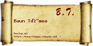 Baun Tímea névjegykártya