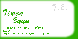 timea baun business card